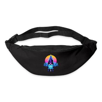 Cyberpunk Code Wichtel - Synthwave Xmas Nerd - Gürteltasche - Schwarz - Vorne