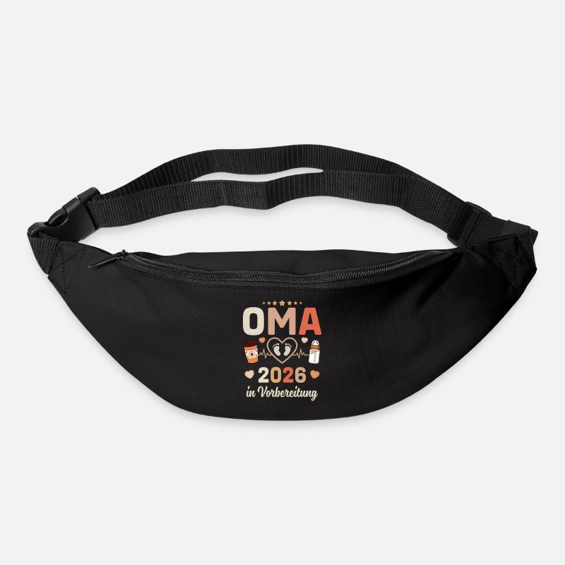 Oma 2026 In Vorbreitung Werdende Großmutter 2026 - Gürteltasche - Schwarz