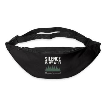 Silence is my Wi-Fi: Nature motif with trees - Bum bag - black - Front
