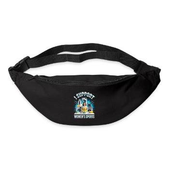 I Support Women's Sports Unwearable Bootleg - Bum bag - black - Front