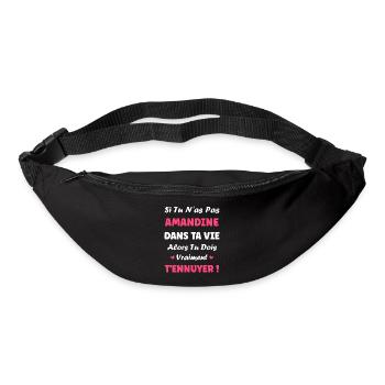 Amandine Dans Ta Vie T'Ennuyer - Sac banane - noir - Devant