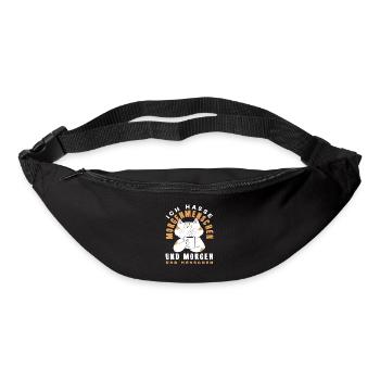 Ich hasse Morgenmenschen Kaffee Katze - Gürteltasche - Schwarz - Vorne