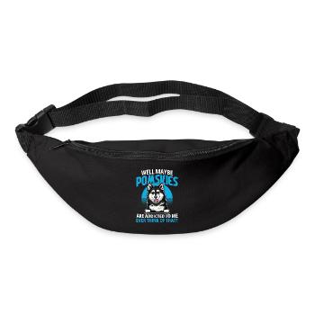 Pomsky Plüschhundbesitzer Hundebesitzer Bettleckerlis Hundeliebhaber - Gürteltasche - Schwarz - Vorne