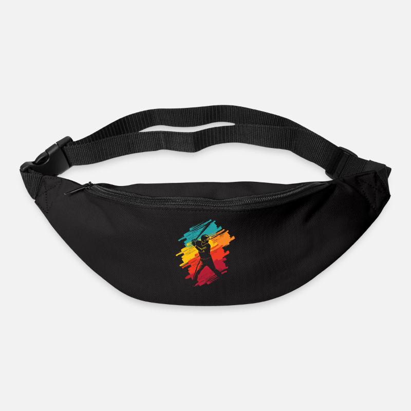 Bunter Baseball Spieler Kinder Männer Baseballer - Gürteltasche - Schwarz