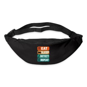 Essen, schlafen, erkennen, wiederholen, Metallerkennung Spaß - Gürteltasche - Schwarz - Vorne