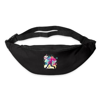 Joueuse de softball, softball, joueuse de softball - Sac banane - noir - Devant