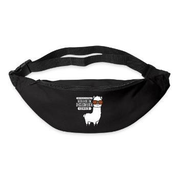 December Birthday Alpaca Saying Funny - Bum bag - black - Front