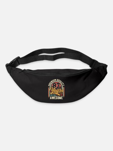 87. Geburtstag Vintage retro - Gürteltasche - Schwarz