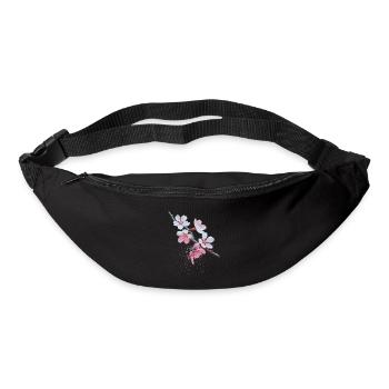Cherry Blossoms Glitch Art Branch - Bum bag - black - Front
