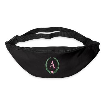 Buchstabe A-Monogramm - Gürteltasche - Schwarz - Vorne