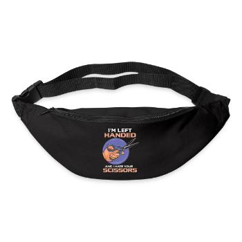 Funny Left Handed Scissors Southpaw Graphic - Bum bag - black - Front