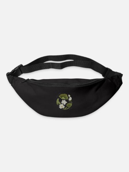 White Lotus: Zeshin’s Serenity Japanese Botanical - Bum bag - black