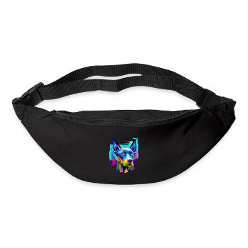 Buntes Dobermann-Pinscher Pop-Art-Porträt - Gürteltasche - Schwarz - Vorne