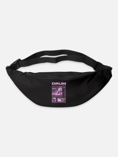 Rock Drummer Drum Player Streetwear - Bum bag - black