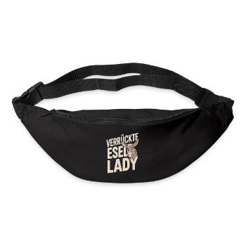 Crazy Donkey Lady Funny Donkey Saying - Bum bag - black - Front