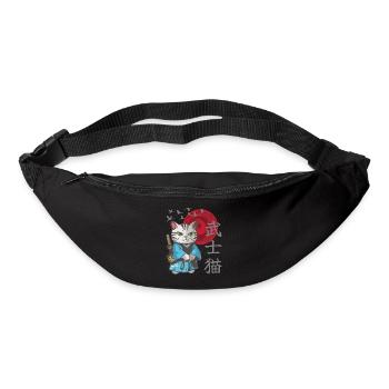 Cat Anime Japanese Samurai Kitten - Bum bag - black - Front