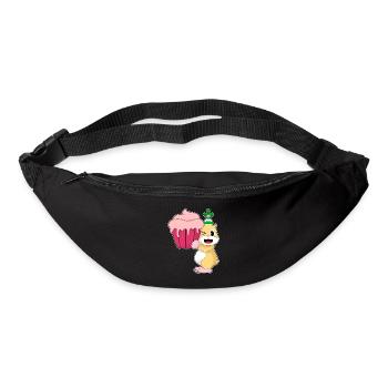 Hamster Birthday Cupcake - Bum bag - black - Front