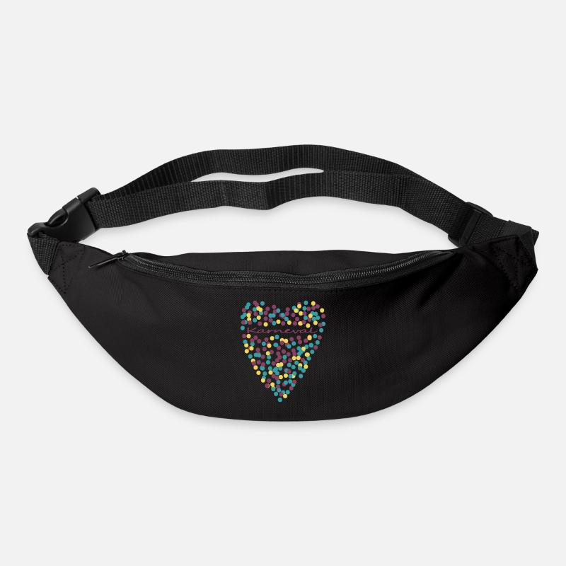 Karneval mit Herz - Gürteltasche - Schwarz