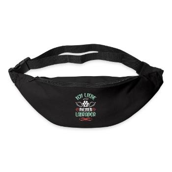 Ich liebe Labrador Engelsflügel - Gürteltasche - Schwarz - Vorne