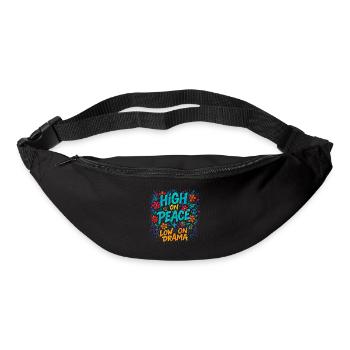 Haut en paix, faible en drame - Sac banane - noir - Devant