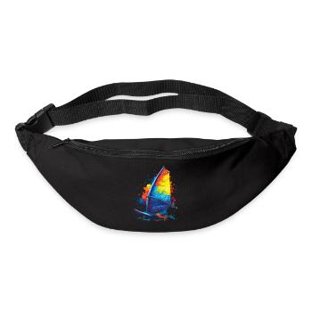 Windsurfen – Wassersportillustration - Gürteltasche - Schwarz - Vorne