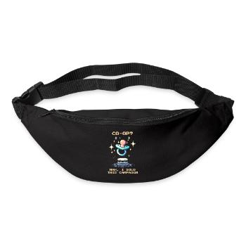 Solo au lieu de Co-op | Papa Parents d’humour - Sac banane - noir - Devant