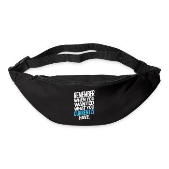 Souvenez-vous quand vous vouliez de la gratitude Pleine conscience - Sac banane - noir - Devant