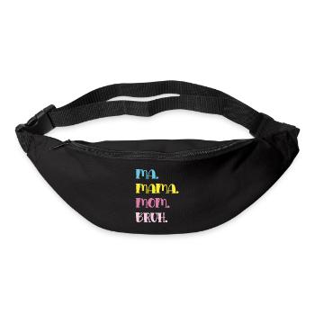 Mama Mom Bruh in Pastel Typography - Bum bag - black - Front