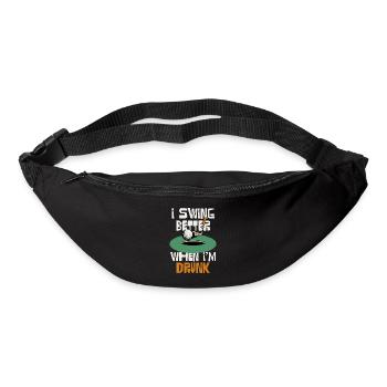 Ich schwinge besser, wenn ich trinke - Gürteltasche - Schwarz - Vorne