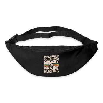 My Favorite Childhood Memory Funny Retro Aging Quo - Bum bag - black - Front
