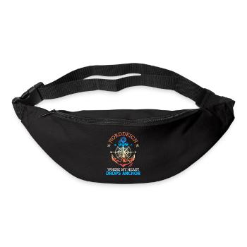 North Sea NORTH DIKE WHERE MY HEART DROPS ANCHOR Funny - Bum bag - black - Front