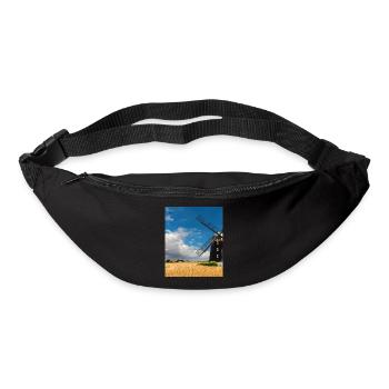 Mühle zwischen goldenen Feldern - Gürteltasche - Schwarz - Vorne