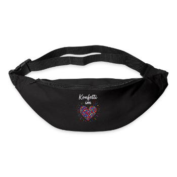 Carnival confetti in the heart of Shrovetide Carnival - Bum bag - black - Front