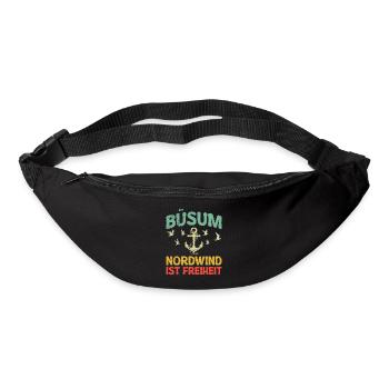 North Sea Holiday BÜSUM NORTH WIND IS FREEDOM Funny - Bum bag - black - Front