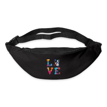 Cardigan Welsh Corgi Love Colourful Dog Art - Bum bag - black - Front
