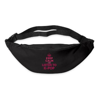 Bleib ruhig und höre K-Pop-Liebhaber koreanischer Musik - Gürteltasche - Schwarz - Vorne