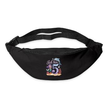 I'm 5 Mermaids Girl 5th Birthday - Bum bag - black - Front