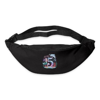 I'm 5 Mermaids Girl 5th Birthday - Bum bag - black - Front