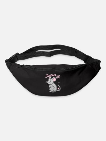 Sometimes I just be fartin' - Maus Furzen Furz - Gürteltasche - Schwarz