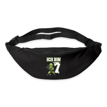 Je suis 7 Ninja, 7e anniversaire en Karaté Vert - Sac banane - noir - Devant