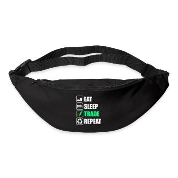 Eat sleep trade repeat stock market stock market trader - Bum bag - black - Front
