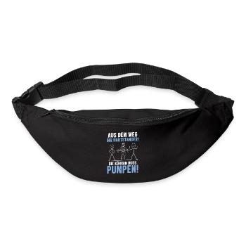 Haltérophile HORS DE LA ROUTE SA PEAU SE DRESSE Drôle - Sac banane - noir - Devant