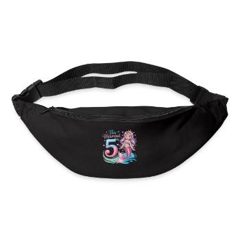 5e anniversaire de la Sirène 5 ans - Sac banane - noir - Devant