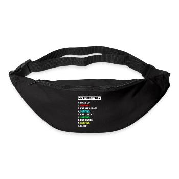 My Perfect Day Surfing Schedule Surfer - Bum bag - black - Front