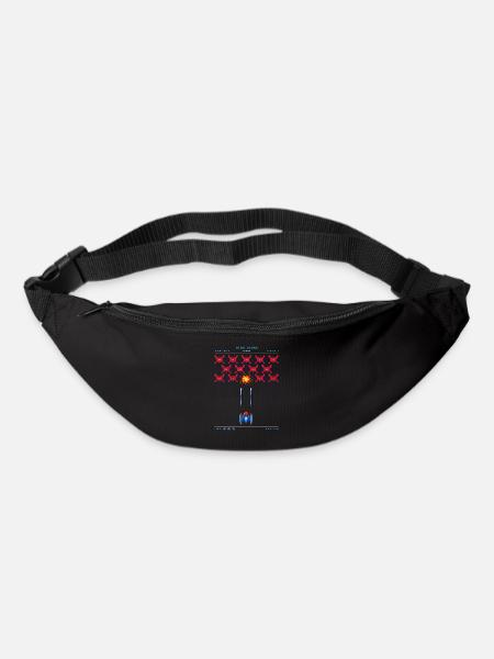 Arcade rétro années 80 Pixel Alien Gamer Vintage - Sac banane - noir