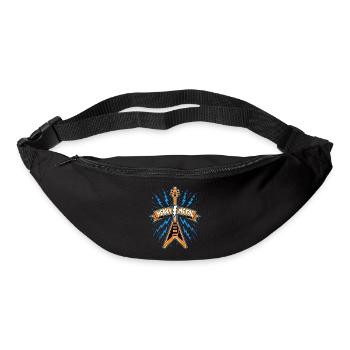 Heavy Metal Banner mit Gitarre - Gürteltasche - Schwarz - Vorne