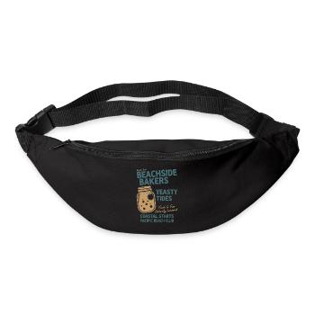 Conception esthétique de la boulangerie au pain au levain - Sac banane - noir - Devant