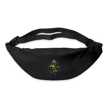 Camping Spruch Natur Liebe Camper Outdoor Geschenk - Gürteltasche - Schwarz - Vorne