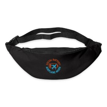 Social Battery Empty | Travel introvert - Bum bag - black - Front