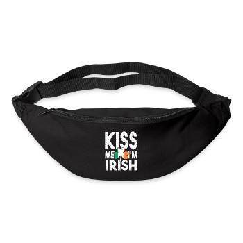 Küss mich irisches Kleeblatt - Gürteltasche - Schwarz - Vorne